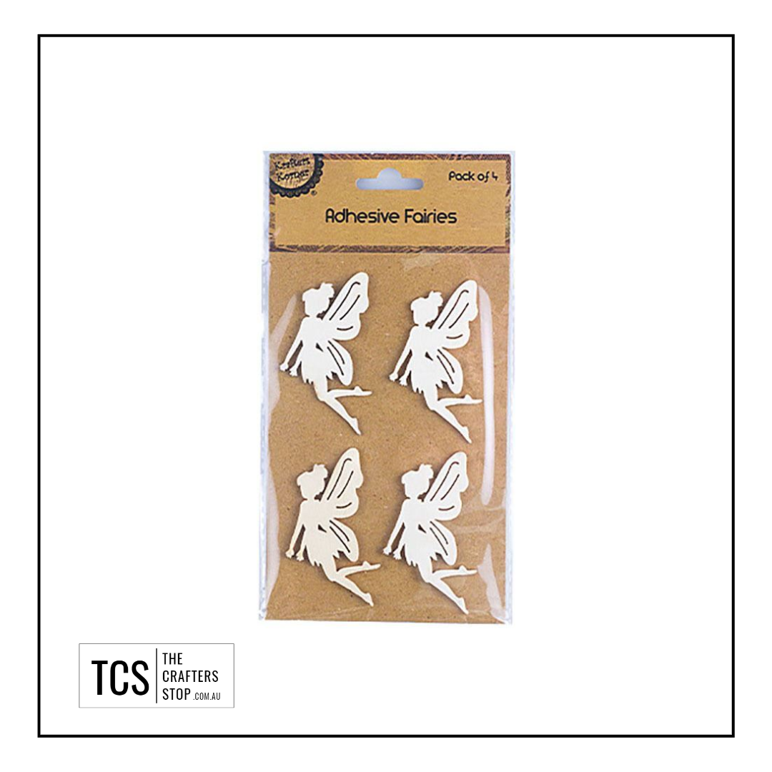 Adhesive Wooden Fairy Embellishment