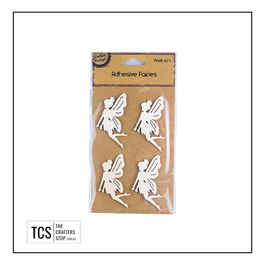 Adhesive Wooden Fairy Embellishment