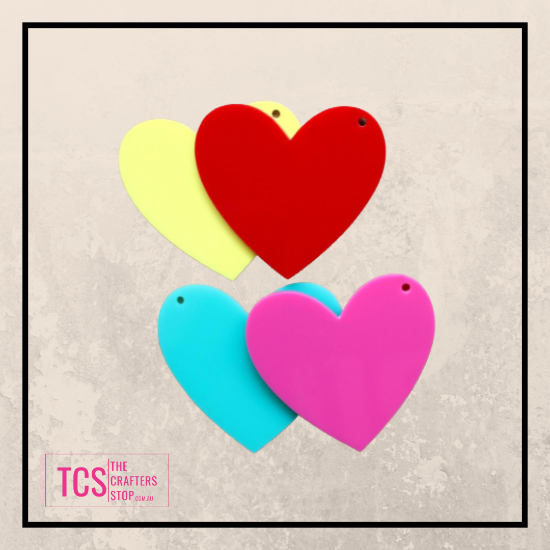 Coloured Acrylic Heart Shape Blank