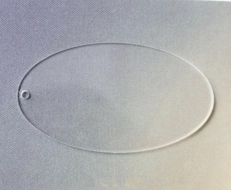 Acrylic Oval Blank 76mm