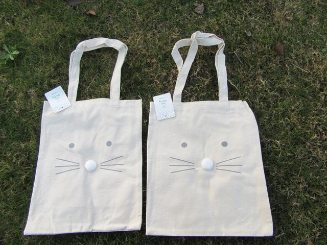 Animal Face Natural Hemp Shopping/Tote Bag