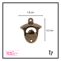 Wall Mountable Metal Bottle Opener