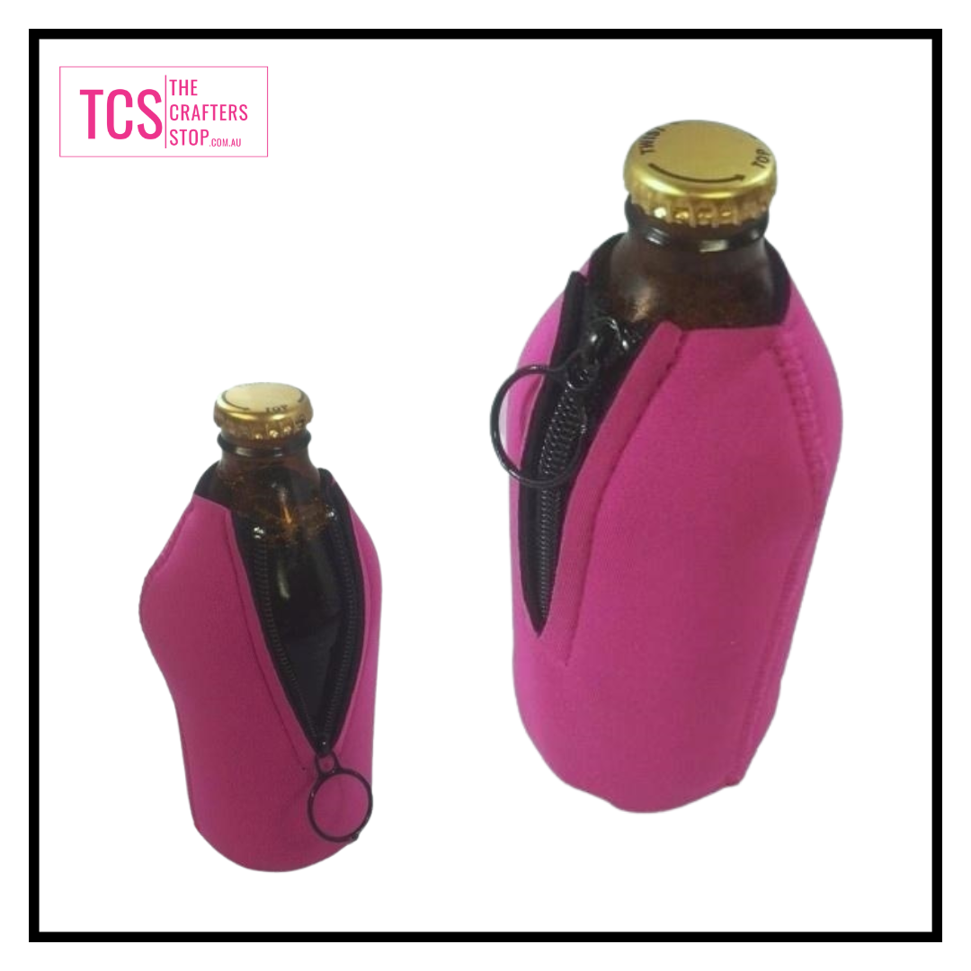 Zippered Blank Stubby/Bottle Holders