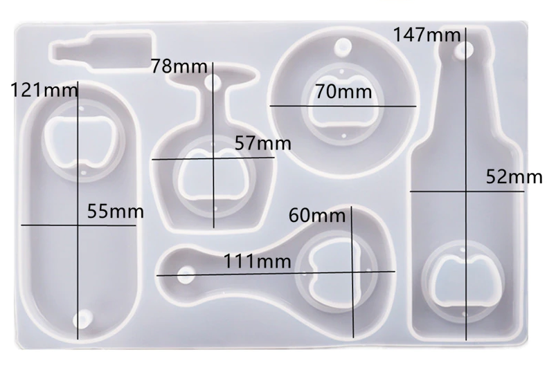 Resin Silicone Bottle Opener Kit Mould