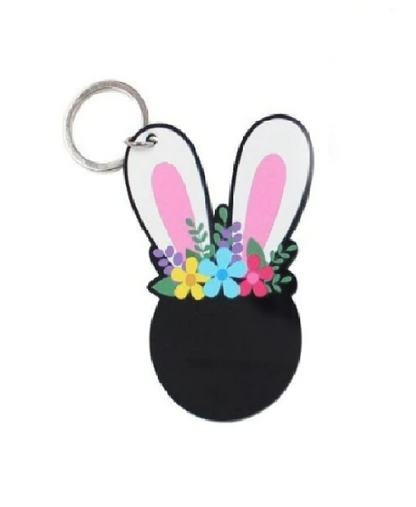 Acrylic Bunny Rabbit Easter Keyring - 2 Sizes