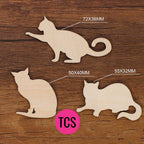 Wooden Cat or Dog Shape Blanks
