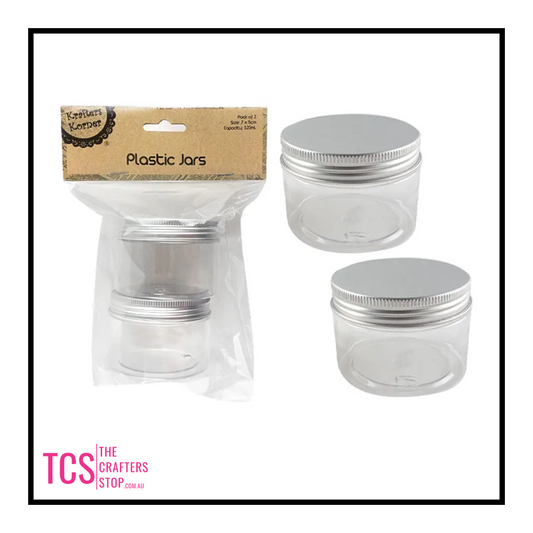 120ml Plastic Jars with Screw Top Lid - Twin Pack