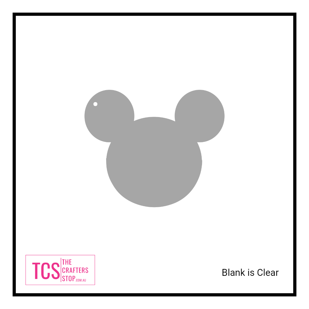 Clear Acrylic Mickey Mouse Head Blank