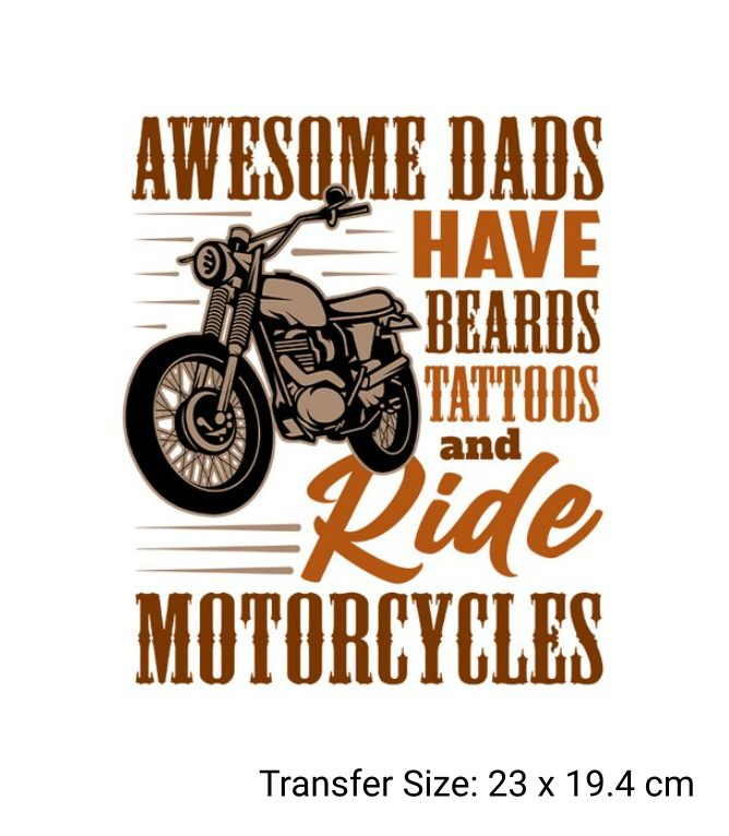 Motor Bike Theme Ready Made DTF Iron On Transfers