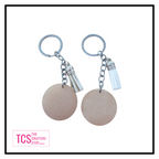 Pretty Tassel Keyrings with Wooden Disc Blank