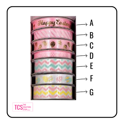 Assorted Easter Themed Satin Ribbon