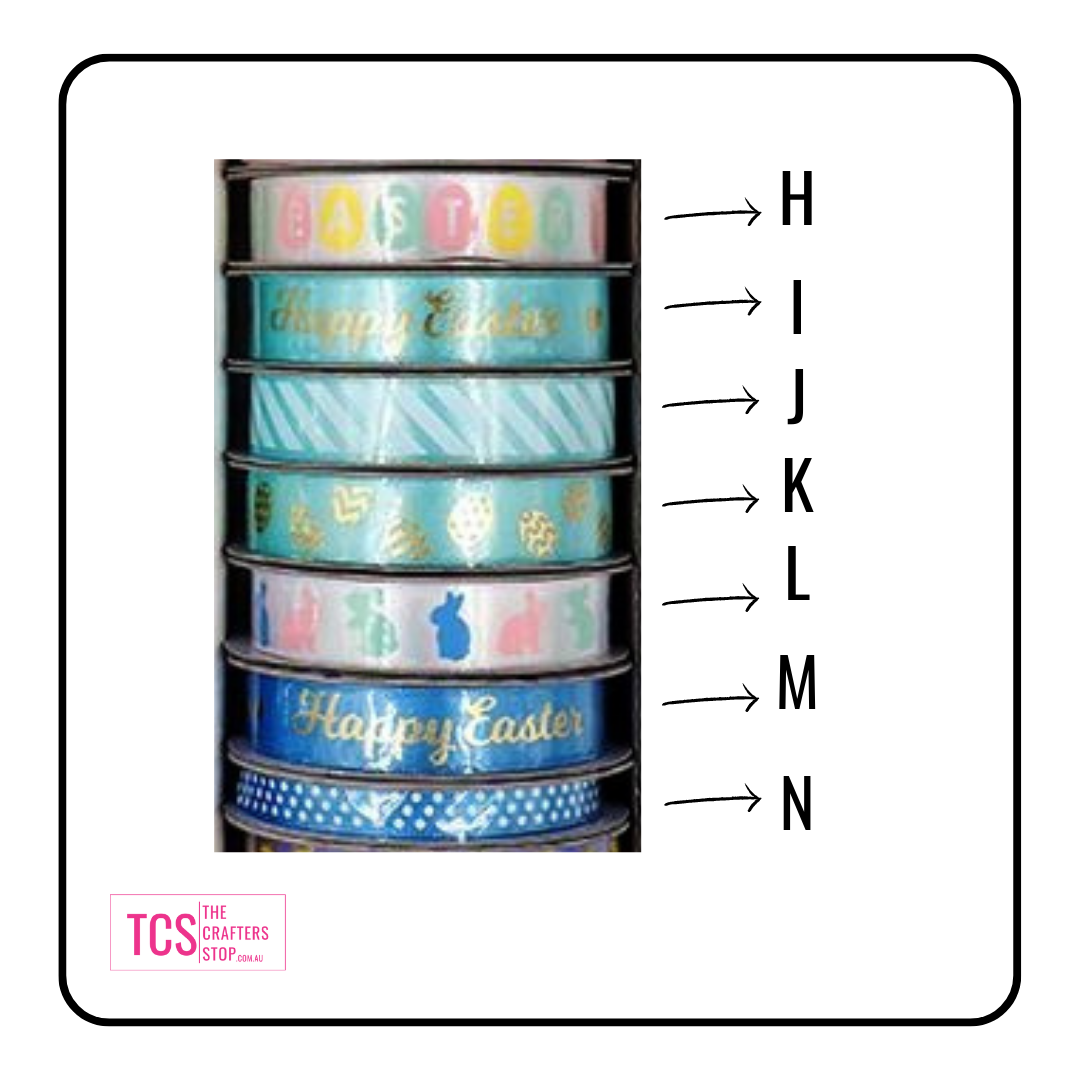 Assorted Easter Themed Satin Ribbon