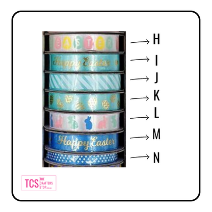 Assorted Easter Themed Satin Ribbon