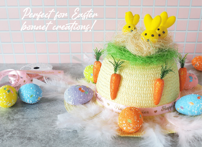 Mini Easter Glitter Carrots 5pcs