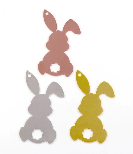 Mirror Acrylic Easter Bunny Blank