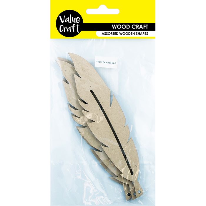 Blank Wooden Feathers - 2 Sizes