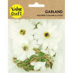 Twine Garland with Daisies and Leaves