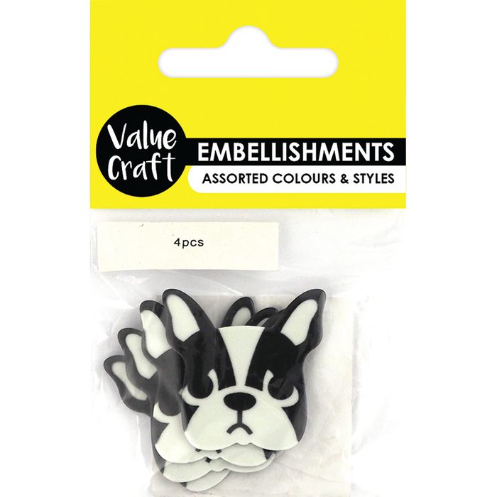 French Bulldog Embellishments - 4 pcs