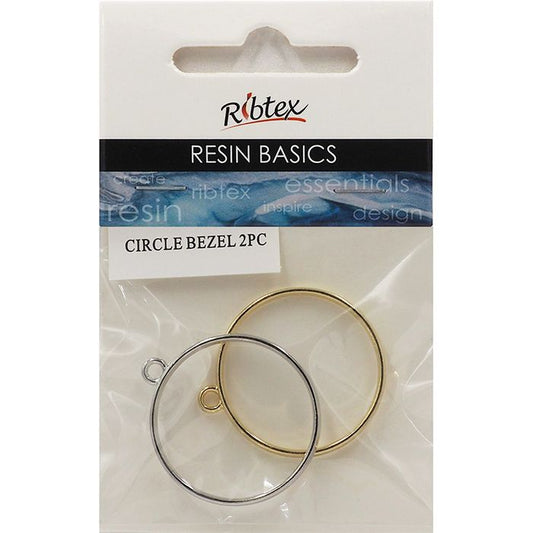 Circle Framed Bezel Pendants for Resin - 2 Pack