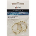 Hexagon Framed Pendants for Resin - 2 Pack