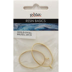 Oval Framed Pendants for Resin - 2 Pack