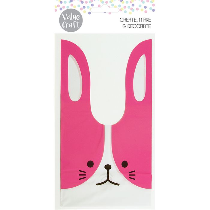 Plastic Easter Bunny Bags - Blue or Pink