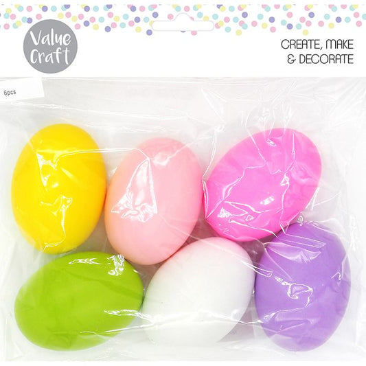 Plastic Easter Eggs - 6 pcs