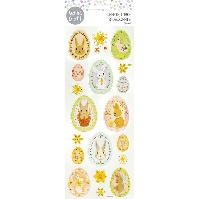 Sheet of Easter Foil Stickers - Many Designs