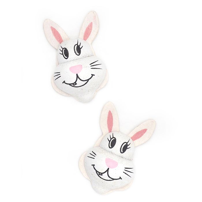 Easter Bunny Wooden Faces - 4 pcs