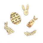 Mini Wooden Easter Shapes - 25 pcs