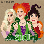 Hocus Pocus Themed Ready Made DTF Iron On Transfers
