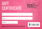 Crafters Cash Gift Voucher