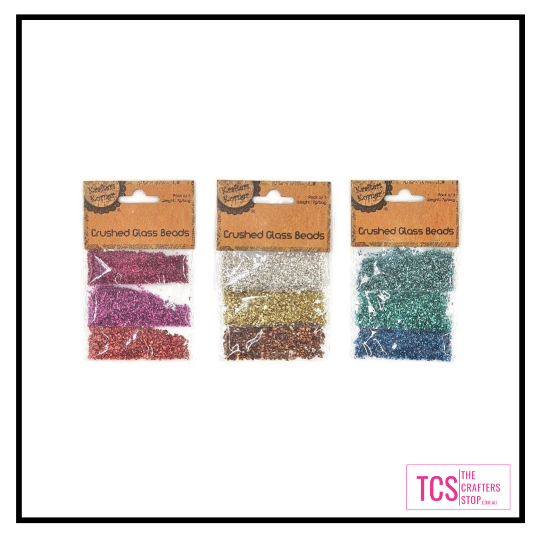 Crushed Glass Beads (Multi-Packs)