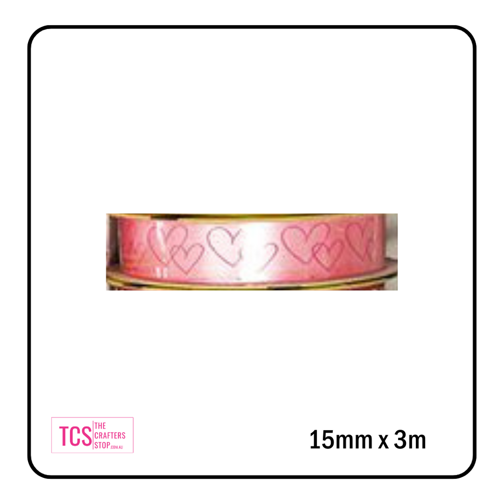 Assorted Valentines Day/Love Themed Satin Ribbon