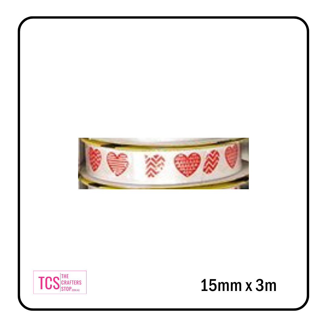 Assorted Valentines Day/Love Themed Satin Ribbon