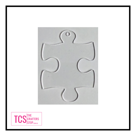 Clear Acrylic Jog Saw Puzzle Piece Blank