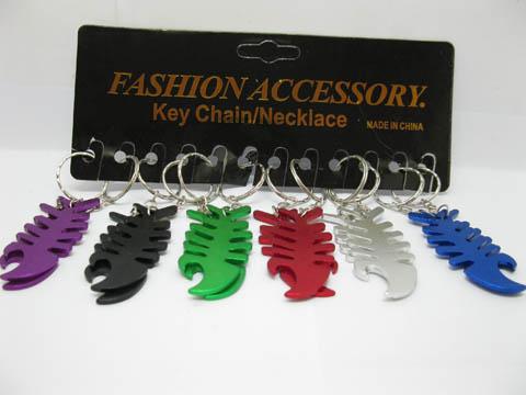 Fish Bone Aluminum Bottle Opener Keyring