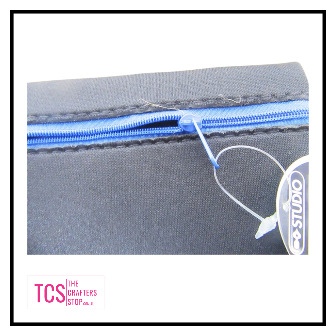 Blue Neoprene Pencil Case