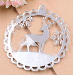 Mirror Acrylic Christmas Reindeer Bauble Blank