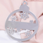 Mirror Acrylic Christmas Snowflake Bauble Blank