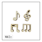 Unfinished Wooden Musical Note Blanks