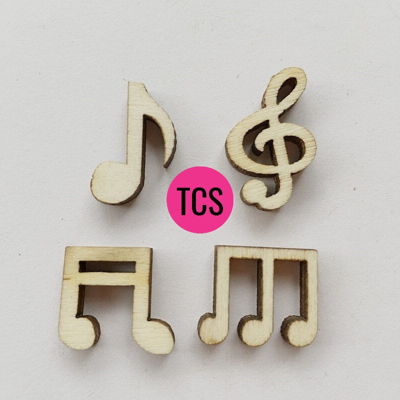 Unfinished Wooden Musical Note Blanks