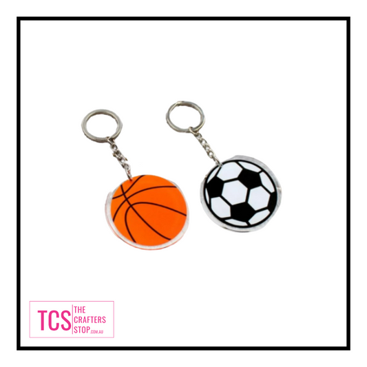 Acrylic Sports Ball Keyring