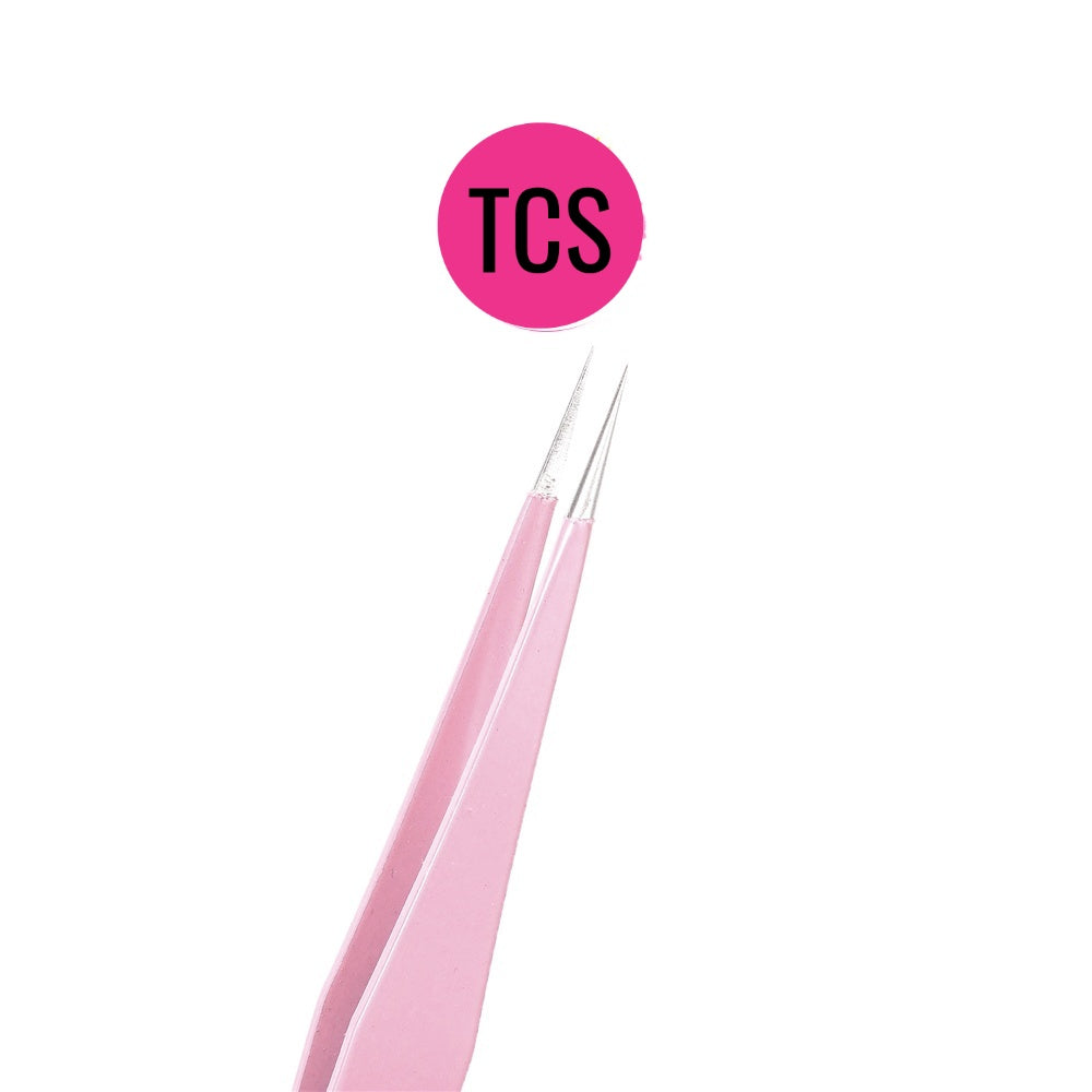 Pointed or Curved Weeding Vinyl Tweezers - Pink