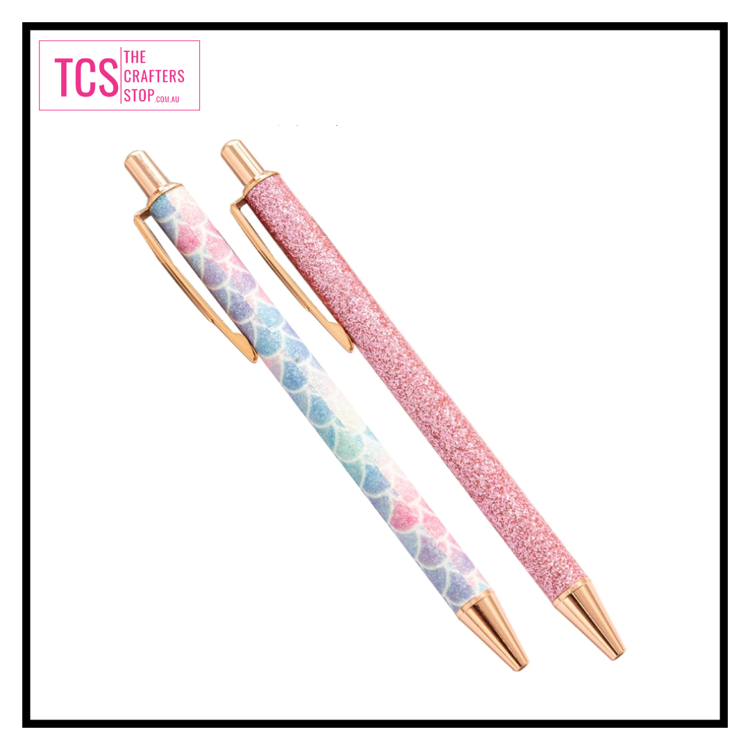 Pin Style Pen Elegant Fashion Glitter Pen – The Crafters Stop