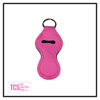 Neoprene Chap Stick or Lip Balm Holders with Keyring
