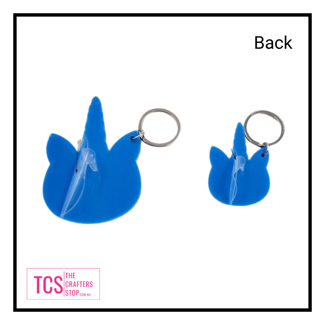 Decorative Acrylic Unicorn Head Keyring