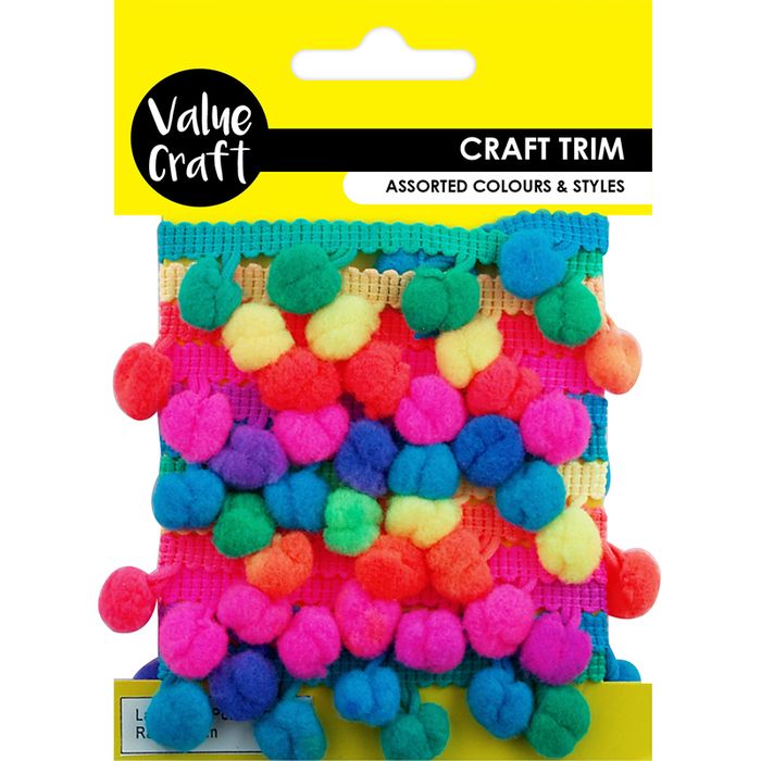 Rainbow Pom Pom Trim