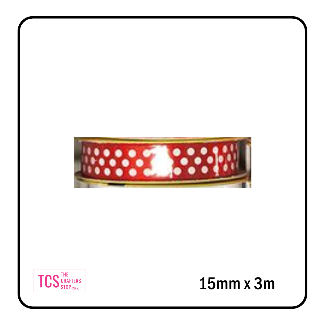 Polk a Dot Craft Ribbon - 3m