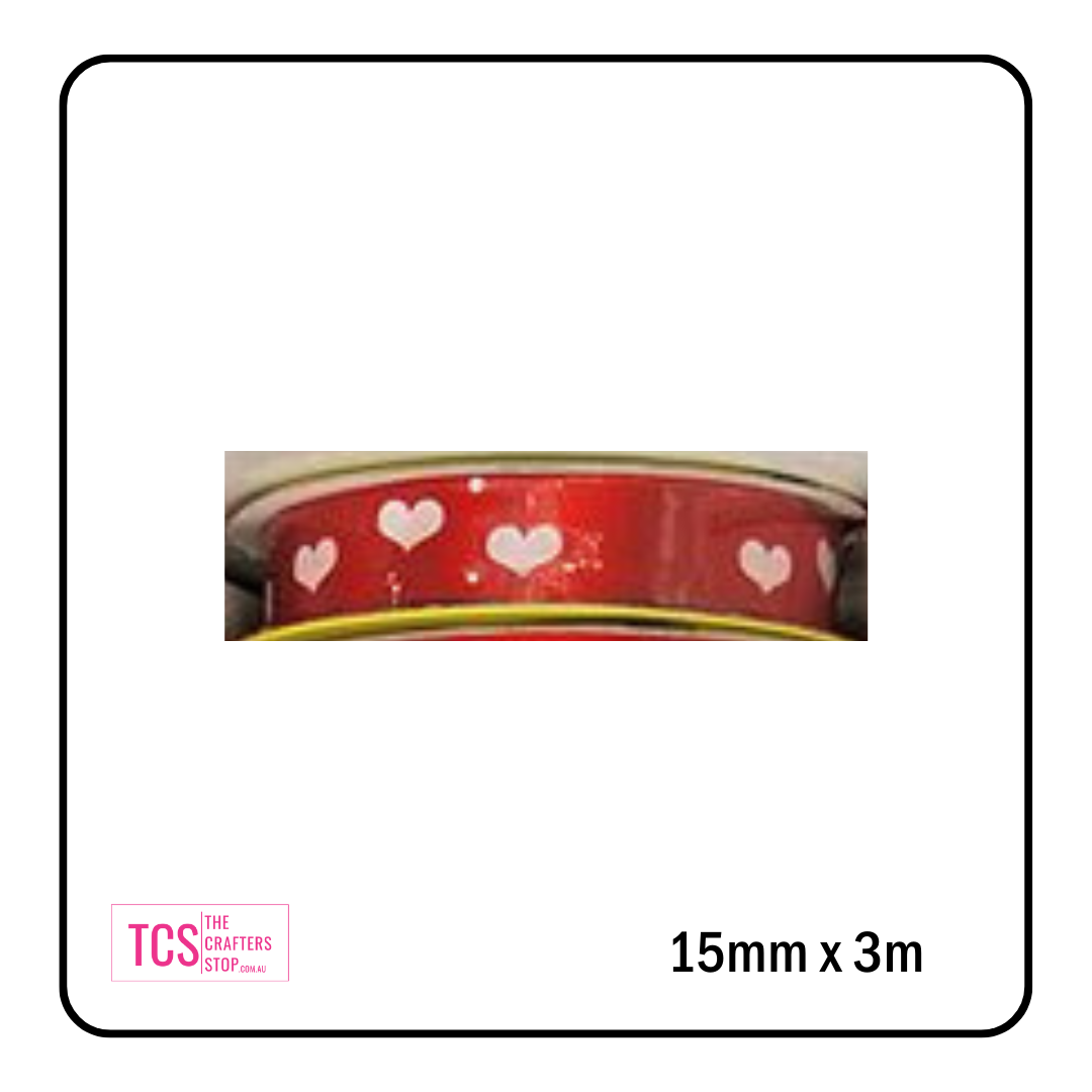 Assorted Valentines Day/Love Themed Satin Ribbon